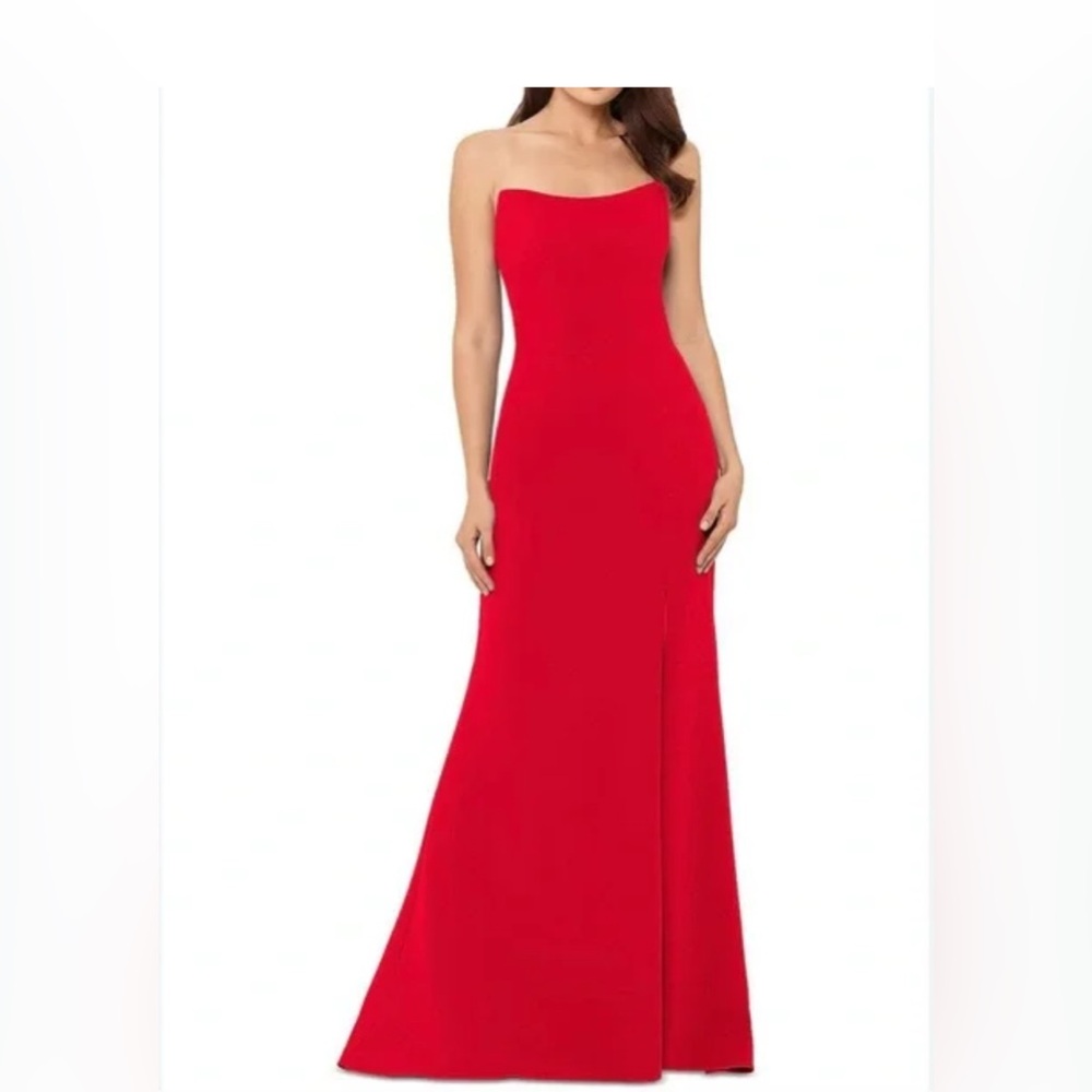 Aqua Vibrant Red Maxi Dress